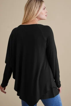 Everyday Styles|long sleeve-Soft Surroundings Madeline Tunic Sangria Red