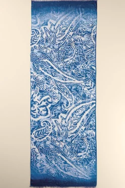 Scarves & Wraps|Feminine Flourish-Soft Surroundings Maren Ombre Scarf Blue Multi