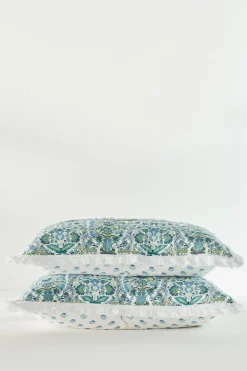 pillowcases & shams-Soft Surroundings Margo Iris Printed Sham Indigo Multi