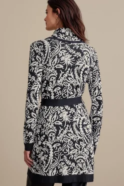 Feminine Flourish|Sweaters & Cardigans-Soft Surroundings Marika Jacquard Cardigan Antique White