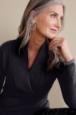 Everyday Styles|Sweaters & Cardigans-Soft Surroundings Meera Sweater Black