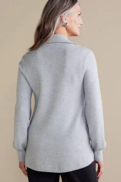 Feminine Flourish|Everyday Styles-Soft Surroundings Meria Sweater Tunic Medium Grey Heather