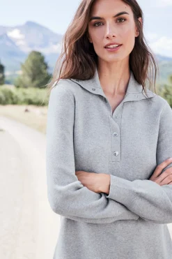 Feminine Flourish|Everyday Styles-Soft Surroundings Meria Sweater Tunic Medium Grey Heather