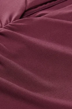 between season|solids-Soft Surroundings Monica Knit Dress Purple Wine