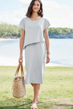 solids|mid-length-Soft Surroundings Mykonos Dress Black