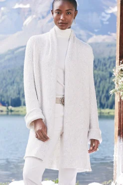Everyday Styles|Sweaters & Cardigans-Soft Surroundings Neva Sequin Cardigan Ivory