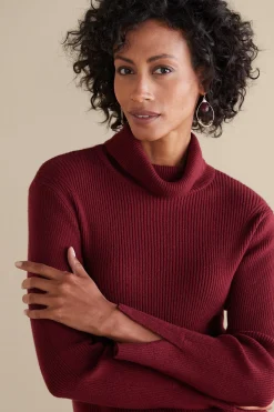 Everyday Styles|Sweaters & Cardigans-Soft Surroundings Nika Sweater Cabernet