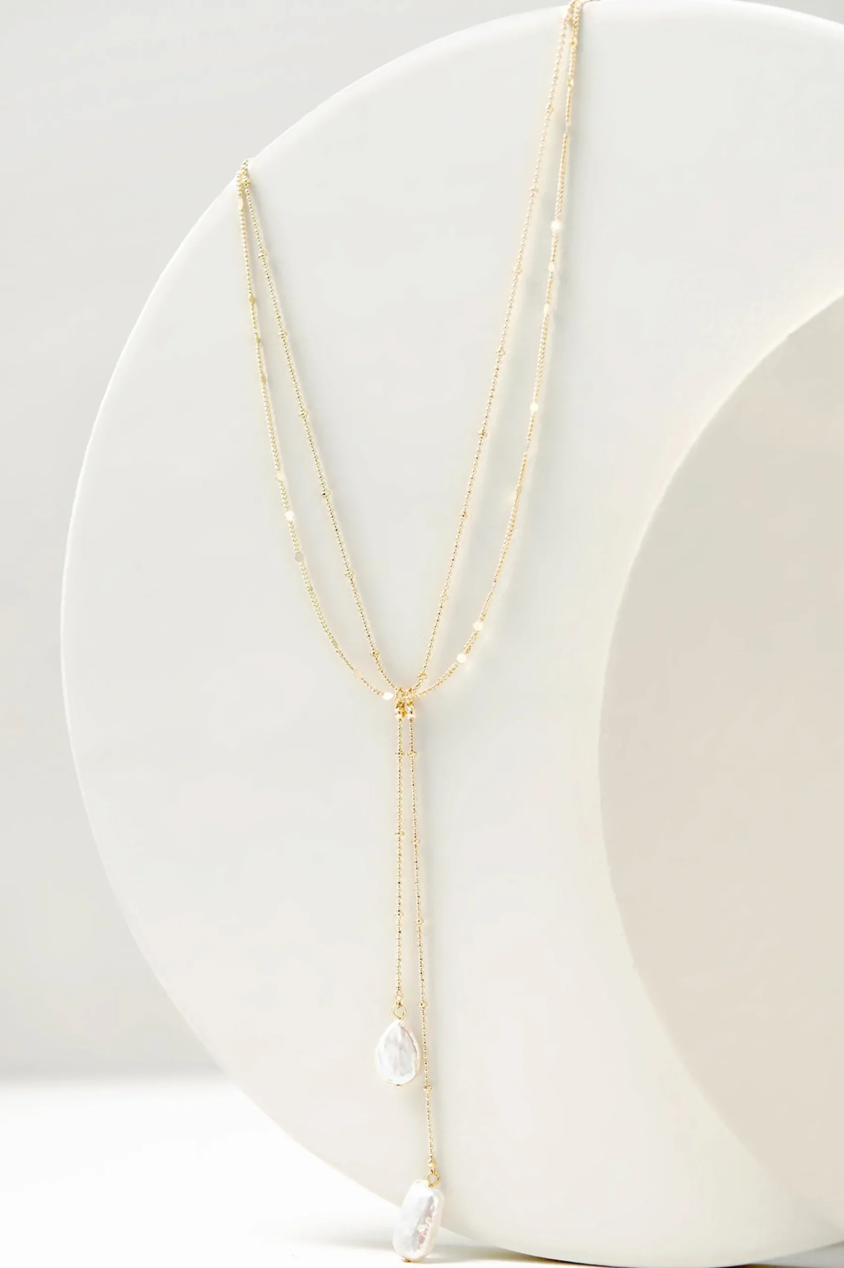 necklaces-Soft Surroundings Nina Layered Necklace Gold