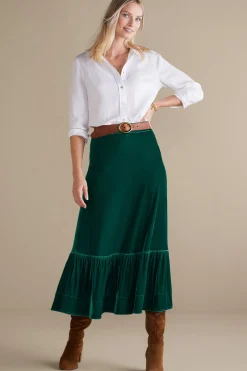 EVelvet Styles|Skirts-Soft Surroundings Noelle Velvet Skirt Black