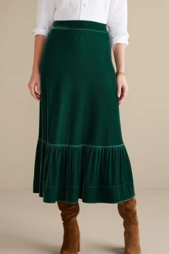 EVelvet Styles|Skirts-Soft Surroundings Noelle Velvet Skirt Black