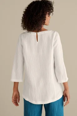 Feminine Flourish|Into The Blues-Soft Surroundings Oceo Gauze Tunic Black