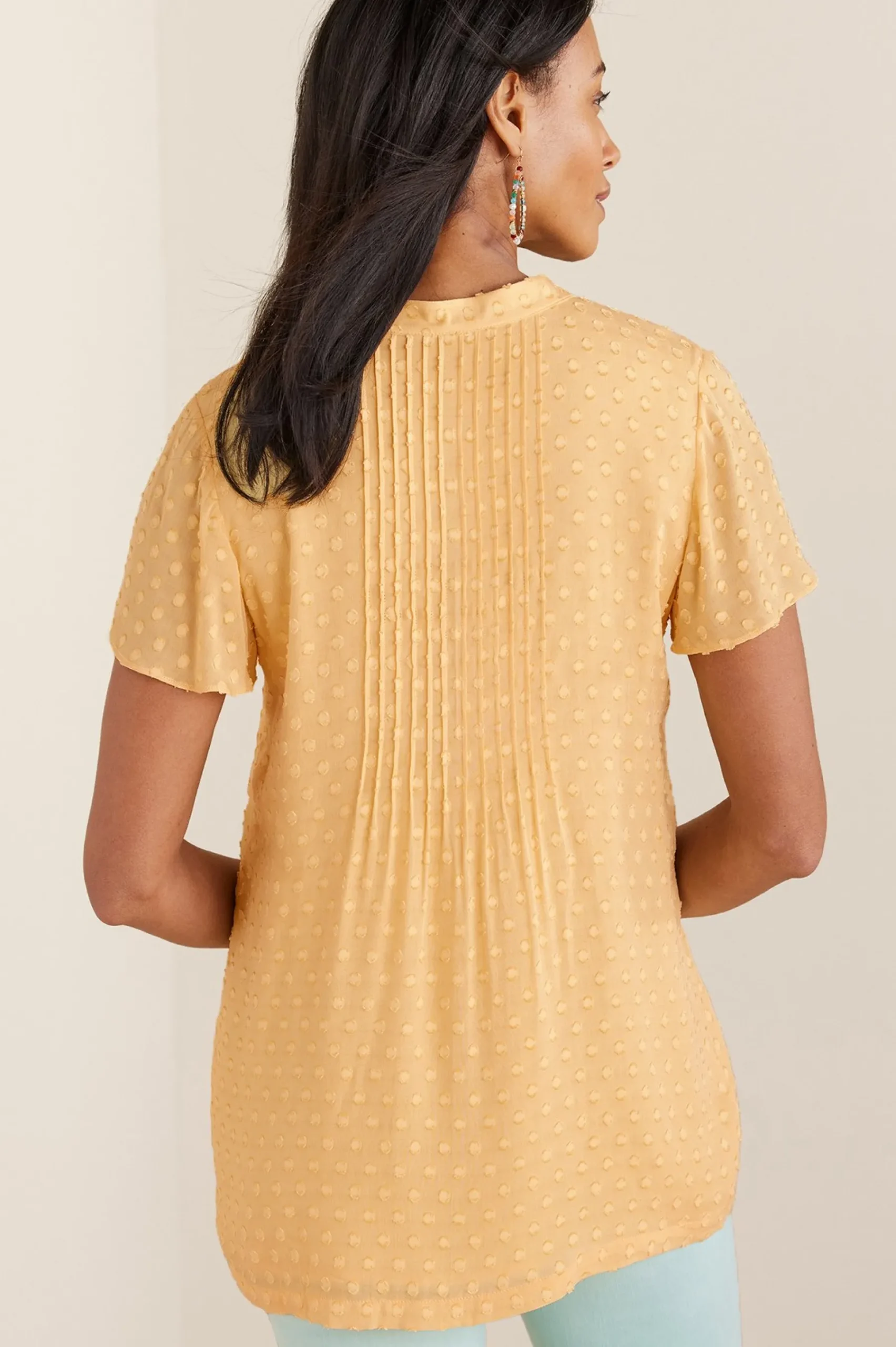 short sleeve|pullovers-Soft Surroundings Offshore Top Aquatic Blue