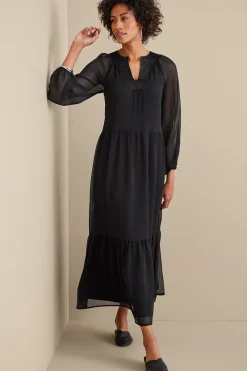 forever favorites|occasion dresses-Soft Surroundings Olga Dress Black