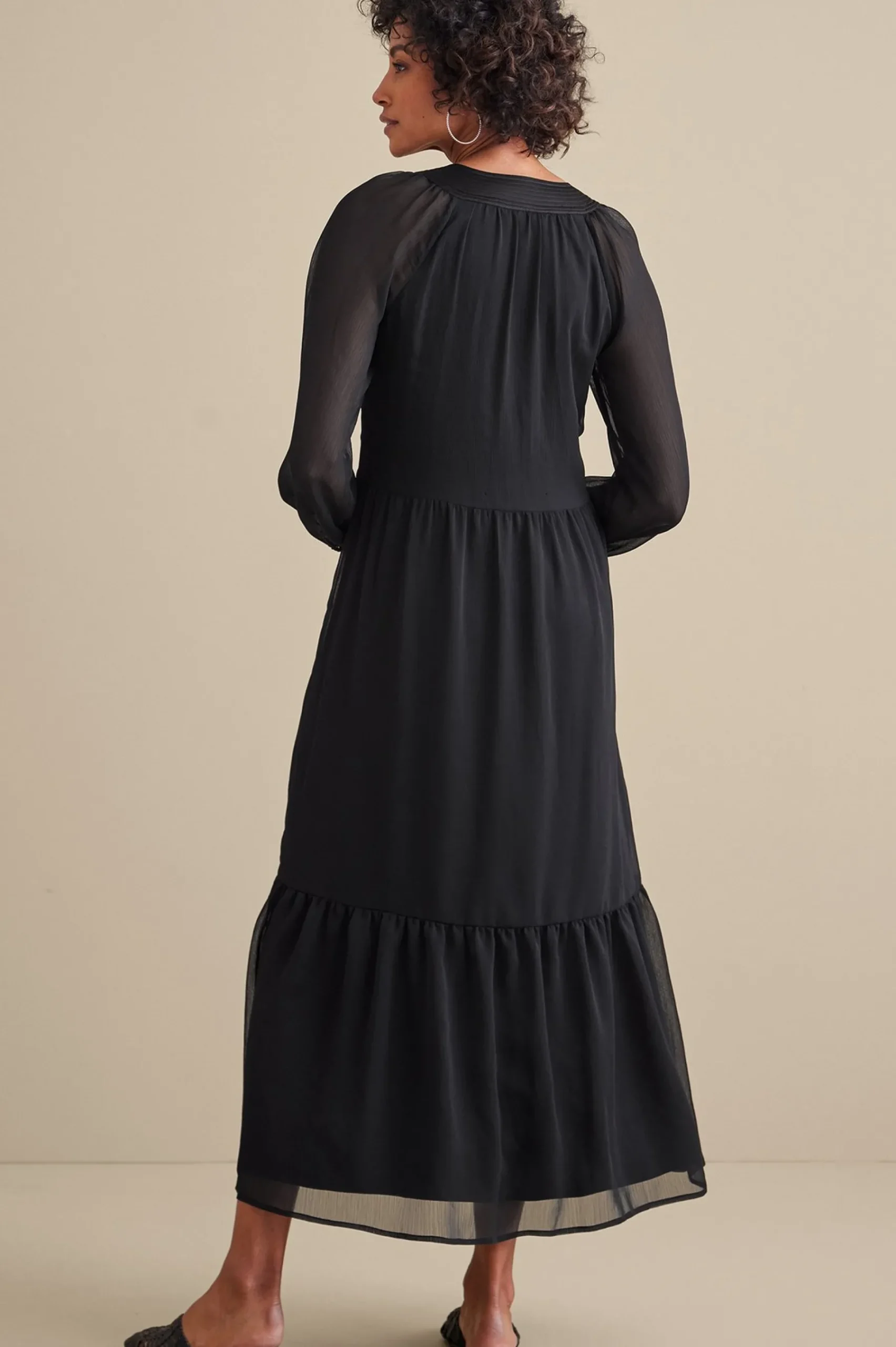 forever favorites|occasion dresses-Soft Surroundings Olga Dress Black