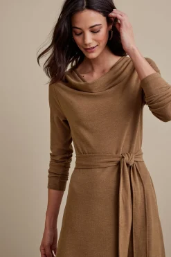 casual|work to play-Soft Surroundings Paula Dress Cocoa Brown
