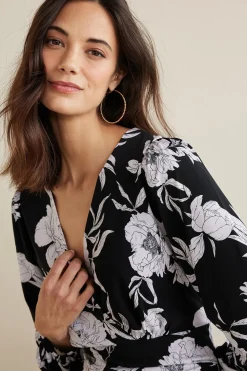 Into The Blues|work to play-Soft Surroundings Penelope Long Sleeve Jumpsuit Black
