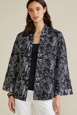 Global Artistry|Jackets & Coats-Soft Surroundings Petites Beatrix Topper Black