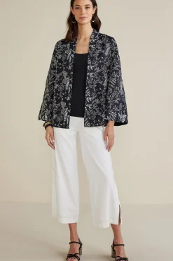Global Artistry|Jackets & Coats-Soft Surroundings Petites Beatrix Topper Black