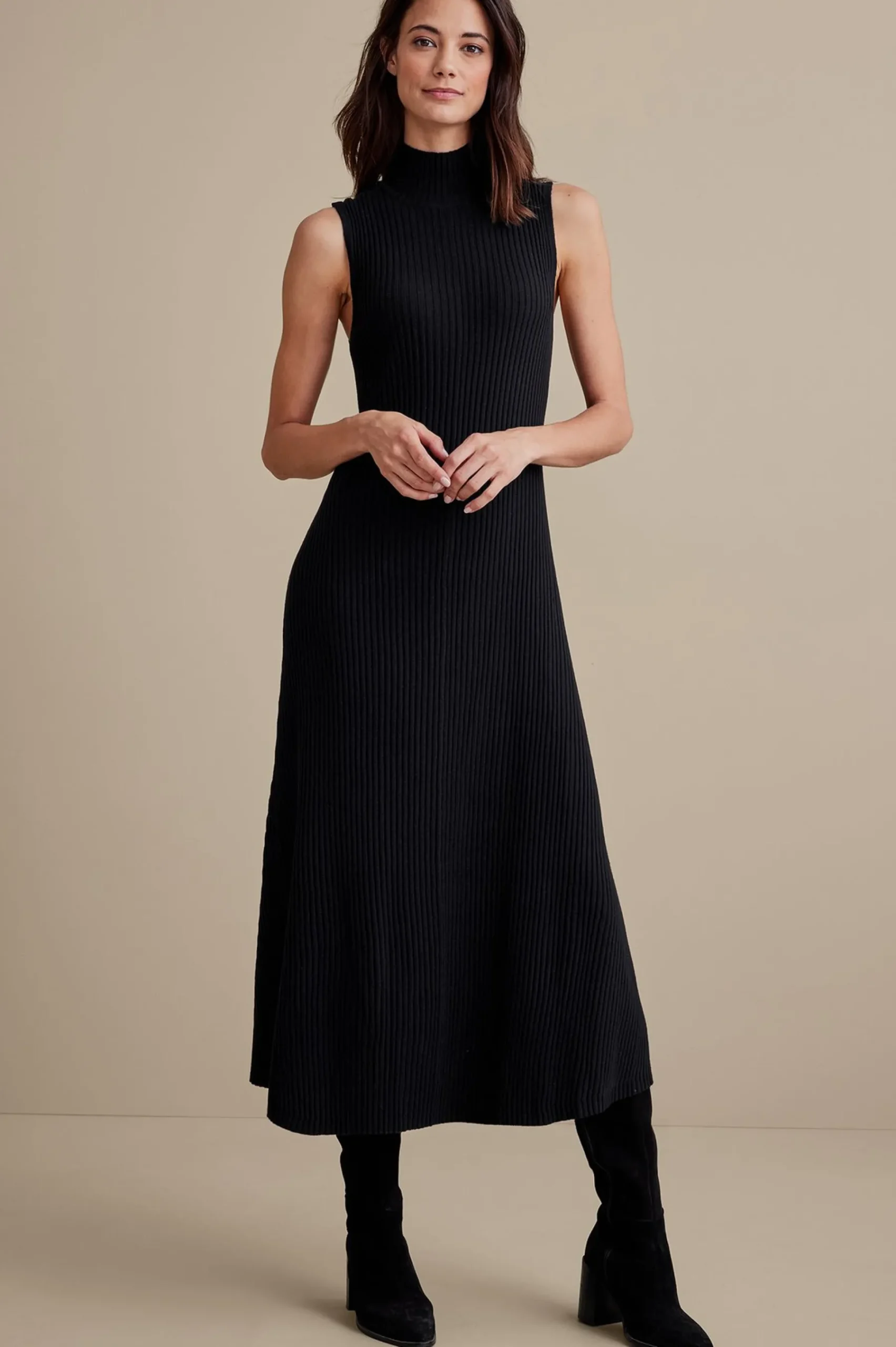 forever favorites|work to play-Soft Surroundings Petites Carolyn Dress Black
