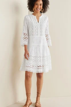 Feminine Flourish|Into The Blues-Soft Surroundings Petites Cordelia Short Dress Swedish Blue