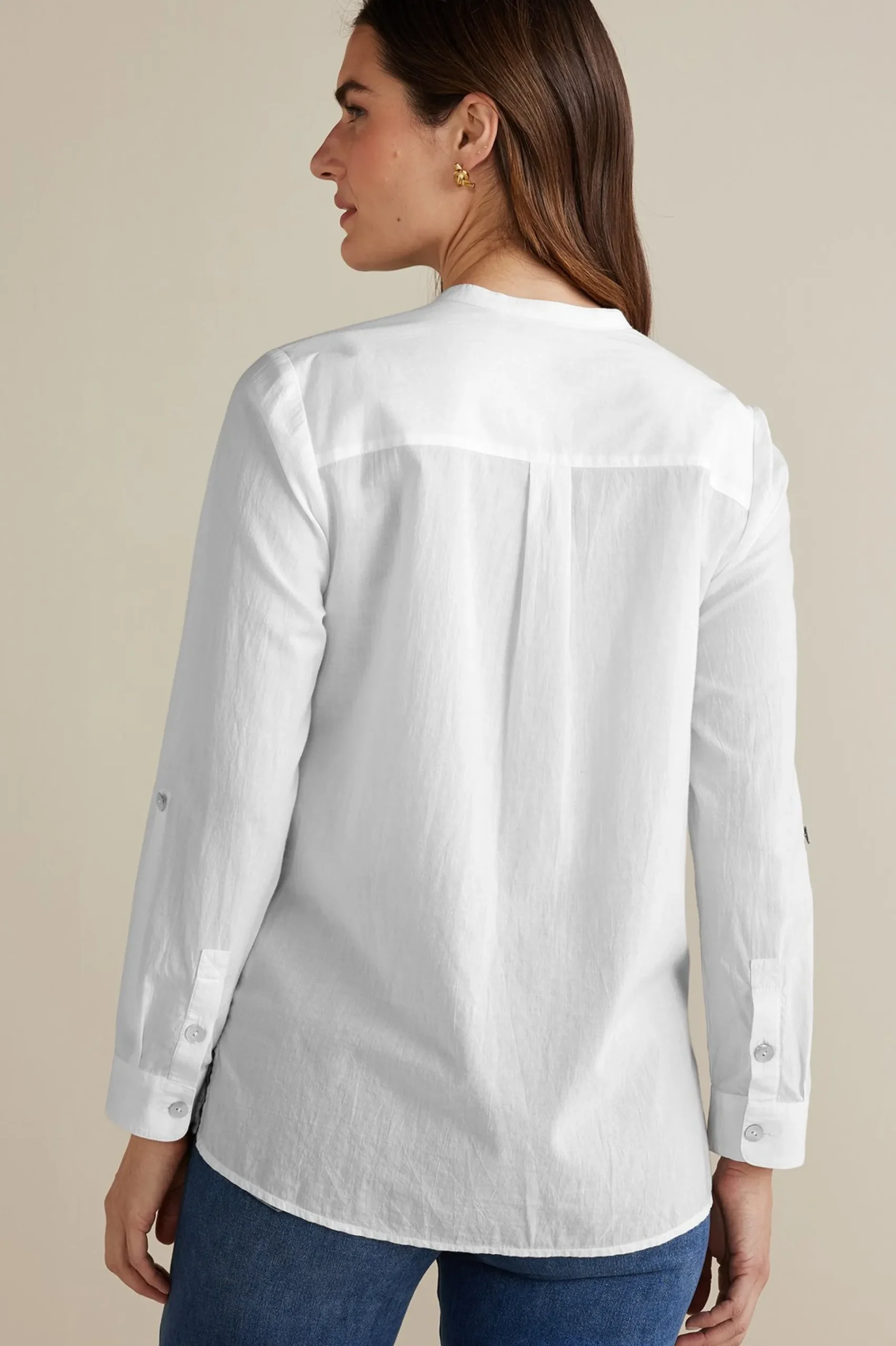 Feminine Flourish|Global Artistry-Soft Surroundings Petites Eleanor Crochet Shirt White