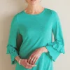Feminine Flourish|Into The Blues-Soft Surroundings Petites Erin Linen Blend Tunic Sangria