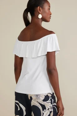 Feminine Flourish-Soft Surroundings Petites Essie Top White