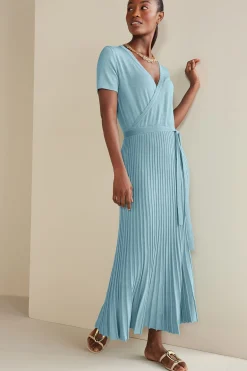 Into The Blues|Dresses-Soft Surroundings Petites Janelle Maxi Dress Aquatic Blue
