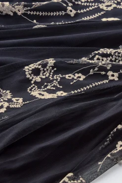 Global Artistry|Skirts-Soft Surroundings Petites Leatrice Embroidered Maxi Skirt Black