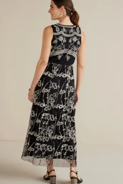 Global Artistry|Dresses-Soft Surroundings Petites Olivia Maxi Dress Black