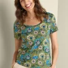 Soft Essential Styles|Into The Blues-Soft Surroundings Petites Soft Essential™ SUPIMA® Short Sleeve Tee Azalea Pink