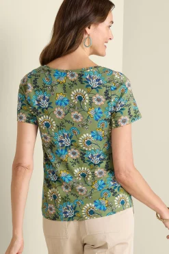 Soft Essential Styles|Into The Blues-Soft Surroundings Petites Soft Essential™ SUPIMA® Short Sleeve Tee Azalea Pink