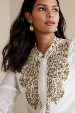 Global Artistry|long sleeve-Soft Surroundings Remi Top  Cami White