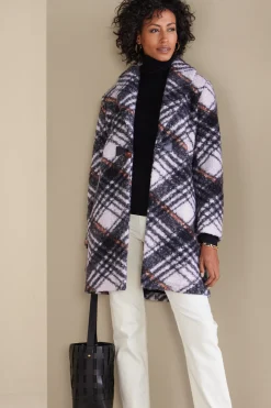 Jackets & Coats-Soft Surroundings Rita Plaid Jacket Multi Stripe