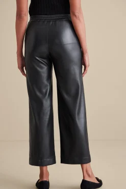 cropped|ankle-Soft Surroundings Rivka Faux Leather Pants Black