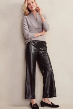 cropped|ankle-Soft Surroundings Rivka Faux Leather Pants Black