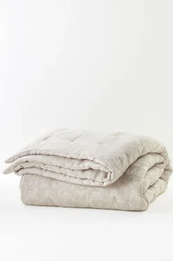 comforters|quilts, coverlets & duvet covers-Soft Surroundings Rosalyn Damask Comforter Rose Sand