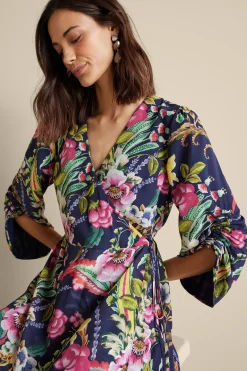 Feminine Flourish|vacation dresses-Soft Surroundings Samantha Maxi Dress Navy Paisley