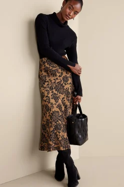 Feminine Flourish|Skirts-Soft Surroundings Samira Skirt Neutral Floral