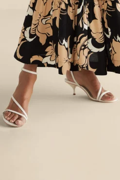 sandals-Soft Surroundings Schutz Helene Kitten Heel Sandal Pearl