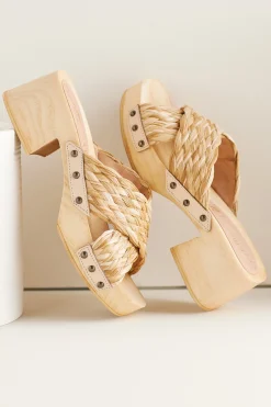 heels|wedges-Soft Surroundings Seychelles Warm Waters Clog Natural Raffia