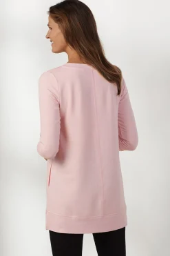 Wear Now Styles|long sleeve-Soft Surroundings Siesta Soft Tunic Porcelain Rose Heather
