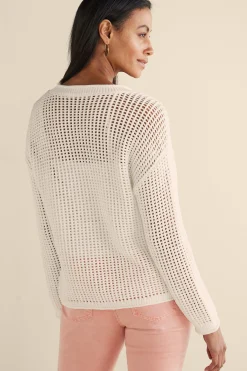 Feminine Flourish|Vacation Shop-Soft Surroundings Simone Crochet Sweater White
