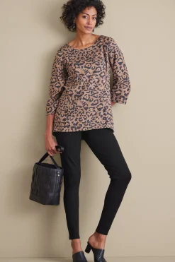 Soft Essential Styles|Everyday Styles-Soft Surroundings Soft Essential Ponte Leggings Black