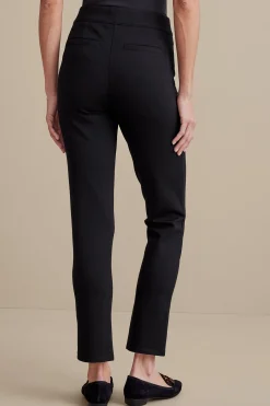Soft Essential Styles|Everyday Styles-Soft Surroundings Soft Essential Ponte Slim Ankle Pants Black