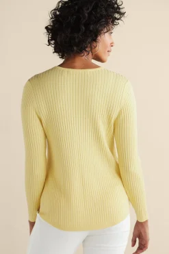 Soft Essential Styles|Vacation Shop-Soft Surroundings Soft Essential™ Ribbed Valentina Sweater Blue Bonnet
