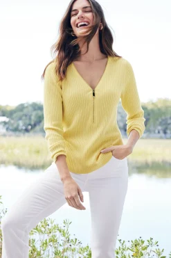Soft Essential Styles|Vacation Shop-Soft Surroundings Soft Essential™ Ribbed Valentina Sweater Blue Bonnet