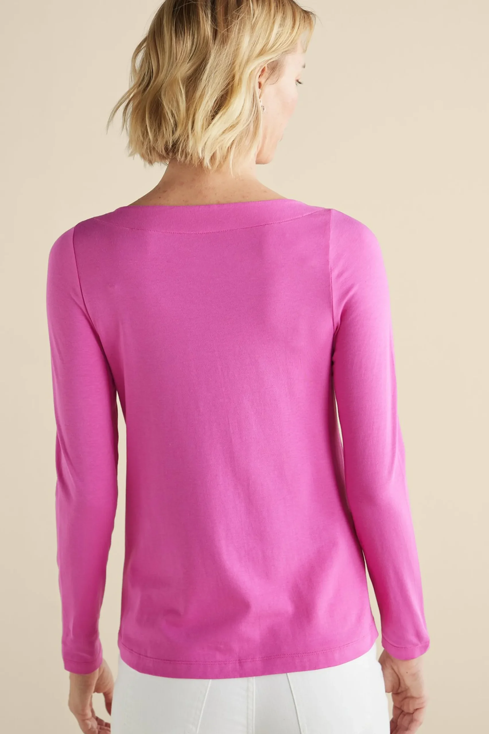Soft Essential Styles|Into The Blues-Soft Surroundings Soft Essential™ SUPIMA® Long Sleeve Tee Rose Violet