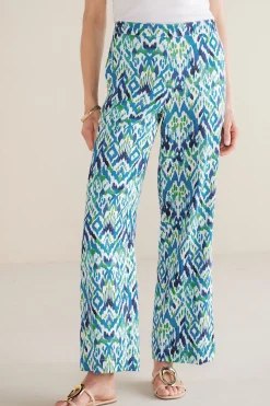 Vacation Shop|Linen Shop-Soft Surroundings Sonoma Linen Blend Wide Leg Pants Black
