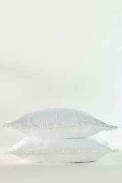 pillowcases & shams-Soft Surroundings Tallulah Textured Euro Sham White